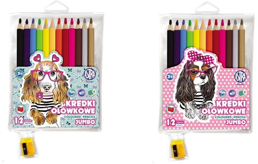 Astra Art Pap Astra spalvinami pieštukai, 12 vnt. su drožtuku