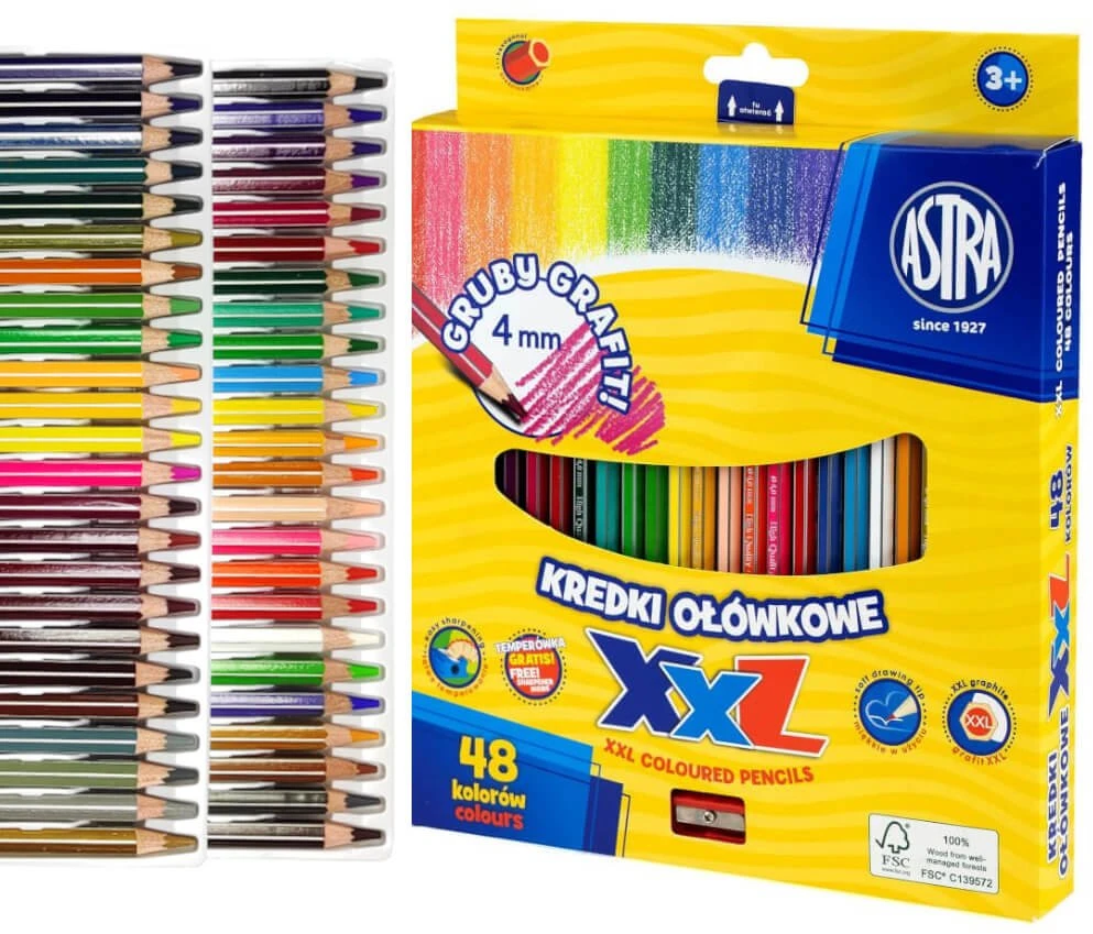Astra Storas grafito pieštukas 48 spalvos