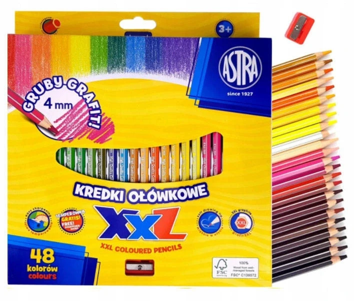 Astra Storas grafito pieštukas 48 spalvos