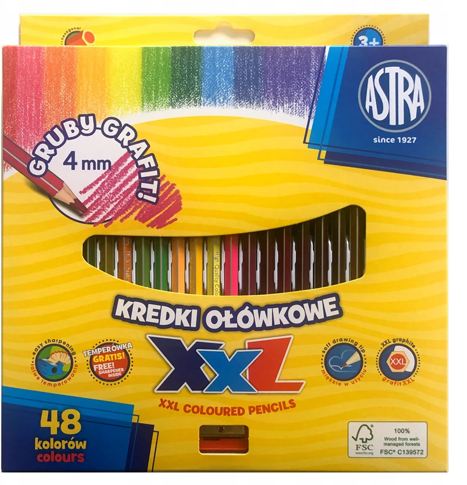 Astra Storas grafito pieštukas 48 spalvos