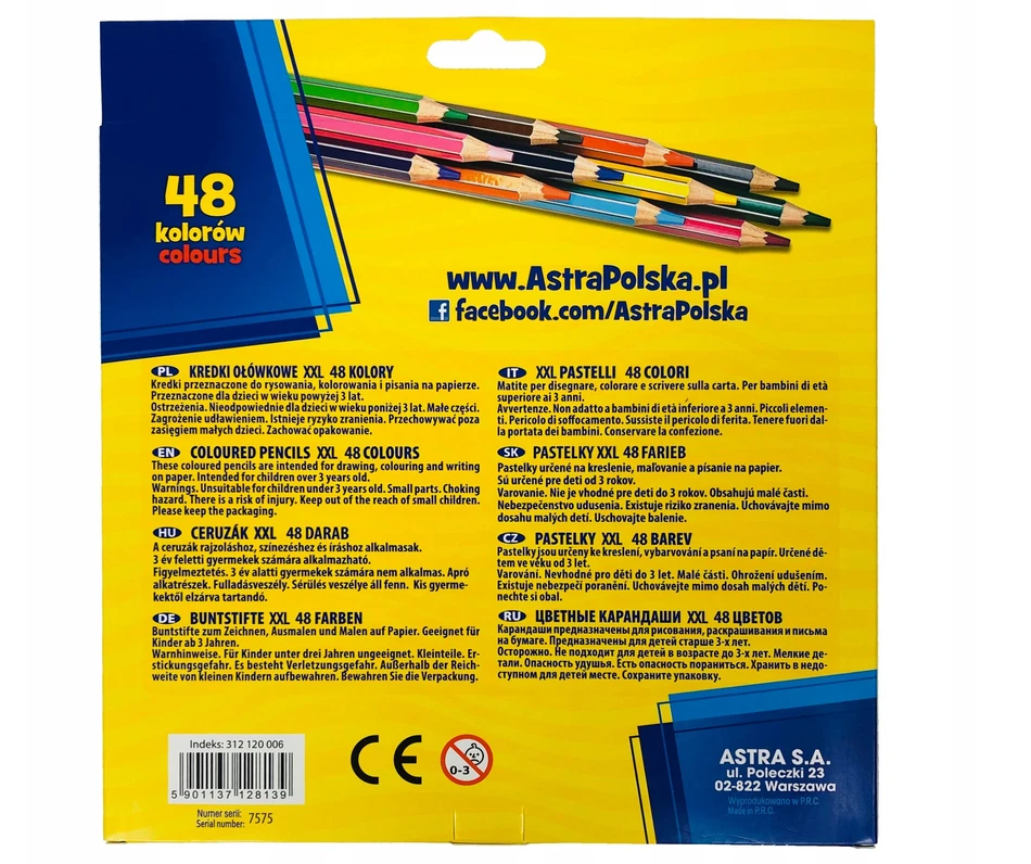 Astra Storas grafito pieštukas 48 spalvos