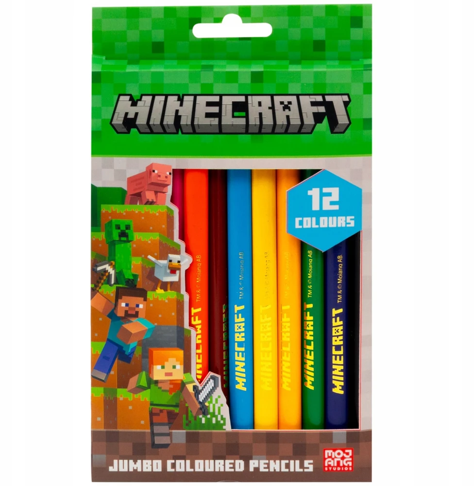 Astra TRIANGULAR MINECRAFT JUMBO PIETUVAI, stori, 12 spalvų