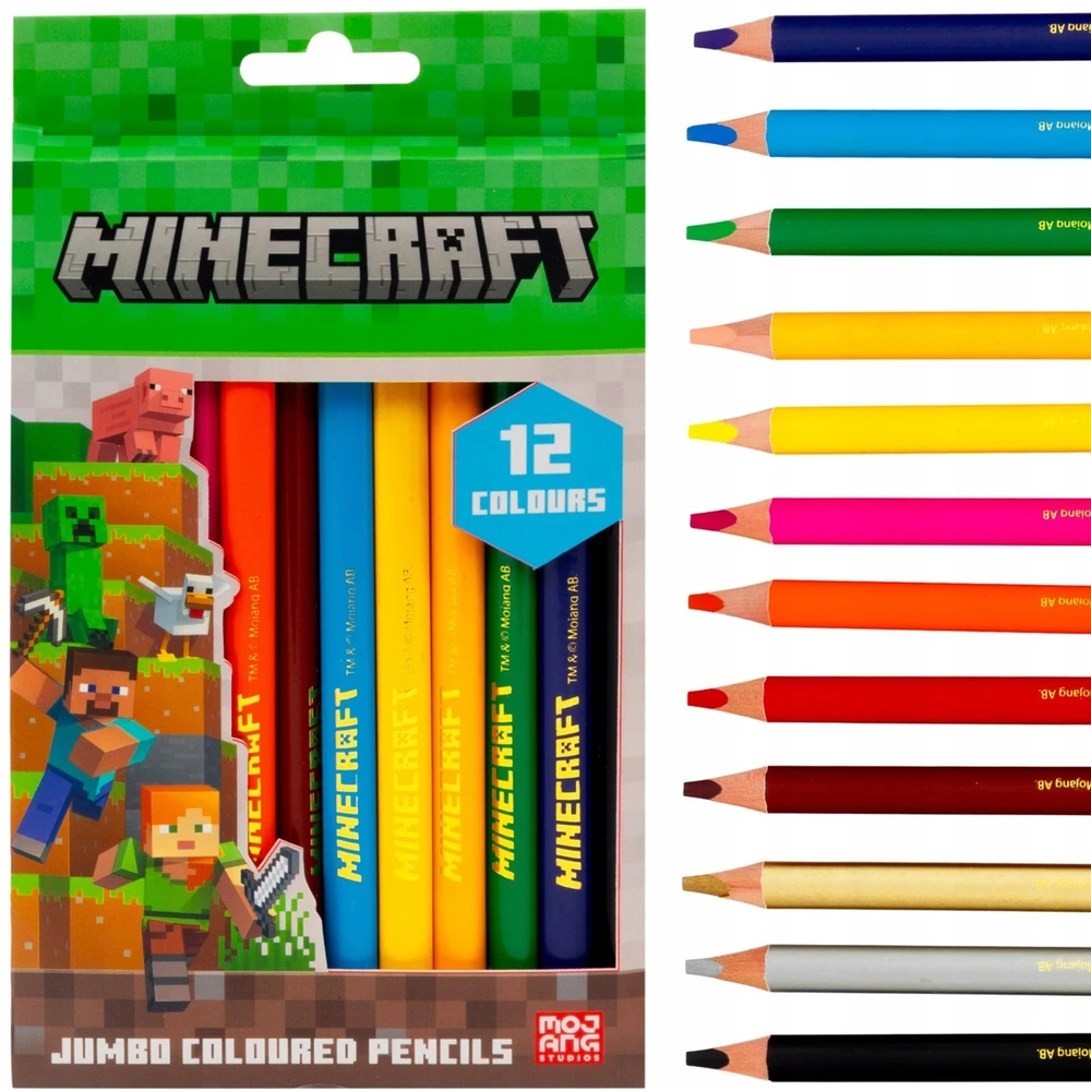Astra TRIANGULAR MINECRAFT JUMBO PIETUVAI, stori, 12 spalvų