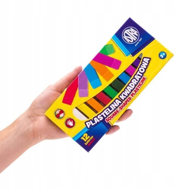 Astra Vaikiškas kvadratinis plastilinas 12 spalvų