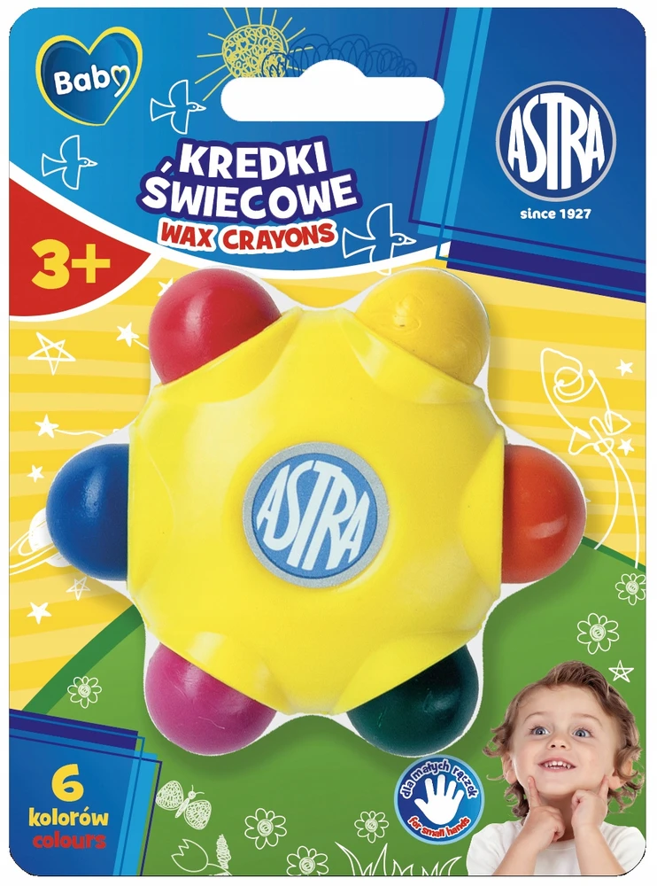 Astra vaikiški kreideliai, 6 spalvos