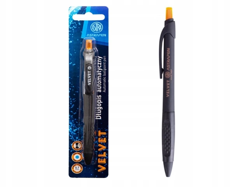 Astra Velvet automatinis rašiklis, 0.7mm, mėlynas rašalas