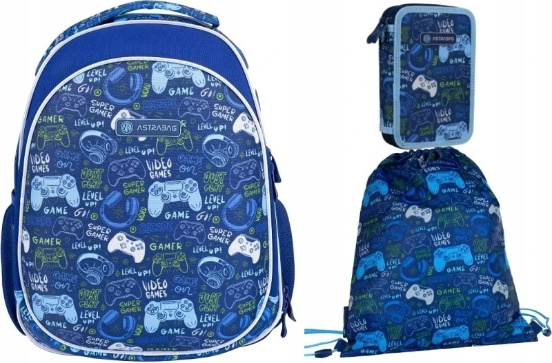 Astra Art Pap Astrabag Aštrus mokyklinis kuprinė "game Go" berniukams