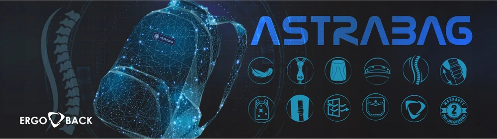Astrabag Baby Deer kuprinė 3 klasei su organizatoriumi ir skyriumi nešiojamam kompiuteriui