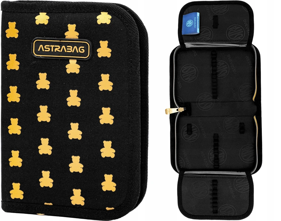 Astrabag "golden Teddy" dvigubas pieštukinė be priedų