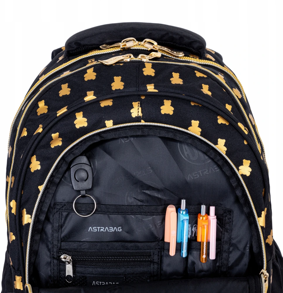 Astrabag Golden Teddy kuprinė mergaitei, 27l