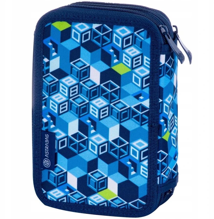 Astrabag Jumbo Play Game - trijų skyrių mokyklinis penalas su pilnu komplektu