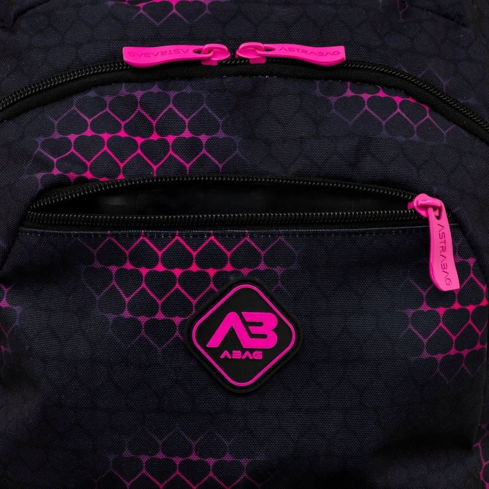 Astrabag Mergaičių mokyklinė kuprinė su skyriumi nešiojamam kompiuteriui, 3d dizainas