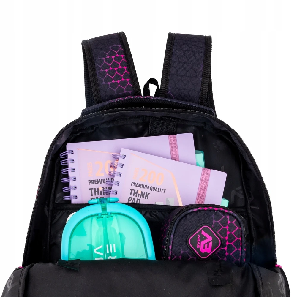 Astrabag Mergaičių mokyklinė kuprinė su skyriumi nešiojamam kompiuteriui, 3d dizainas