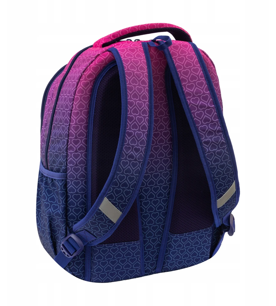 Astrabag Mergaičių mokyklinė kuprinė su laptopo skyriumi, širdelių raštu