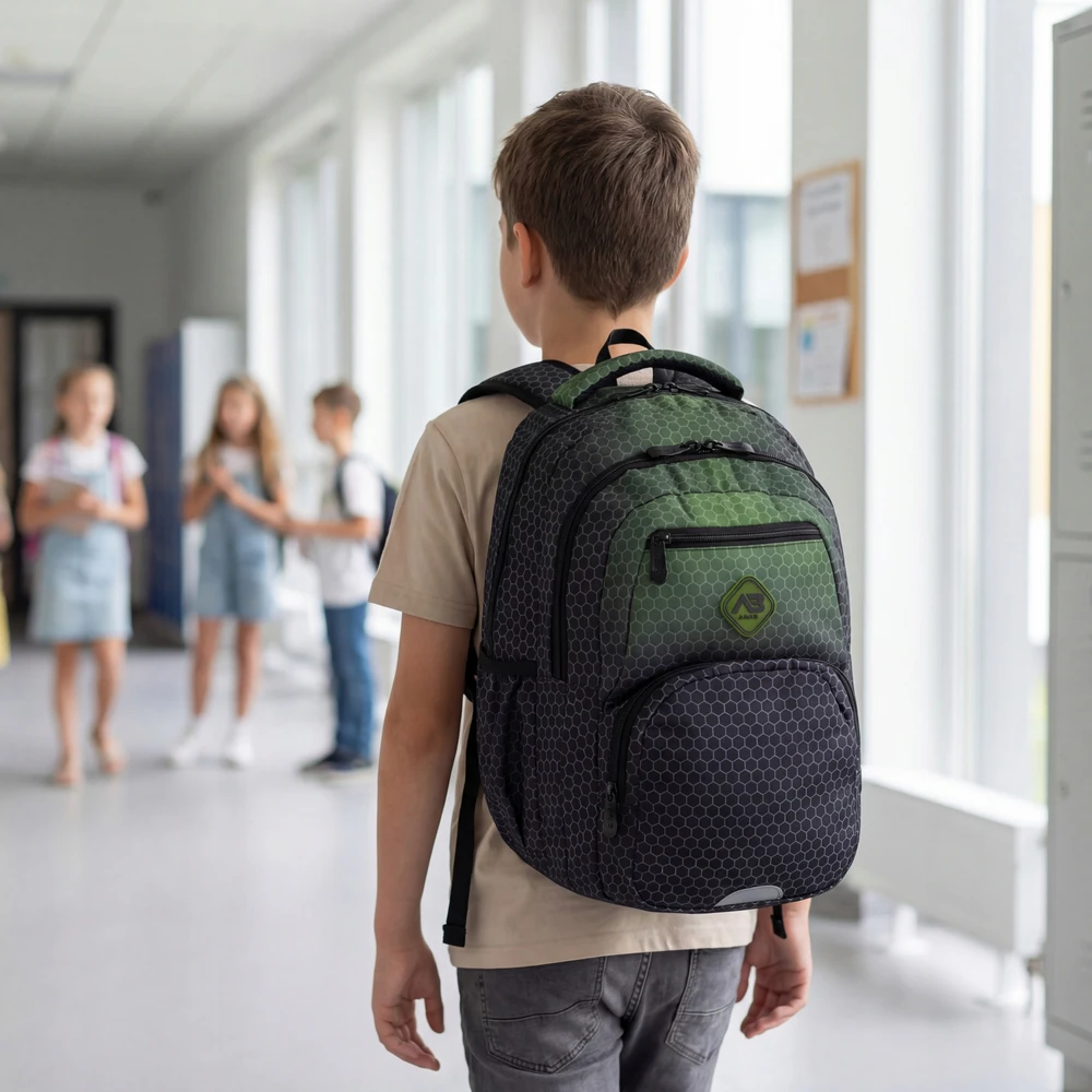 Astrabag Mokyklinė kuprinė jaunimui su skyriumi nešiojamam kompiuteriui, gradientas
