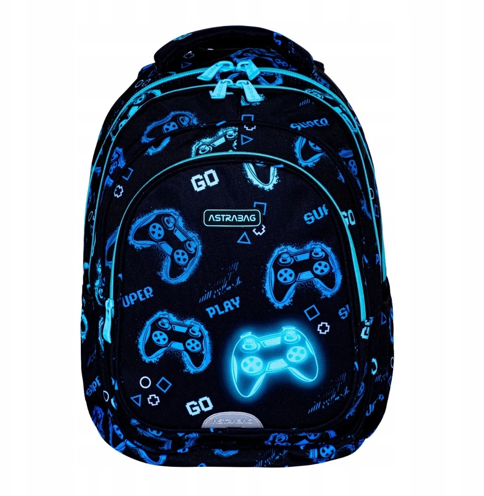 Astrabag Mokyklinė kuprinė trijų skyrių 27L Astra BAG AB300 GO PLAYING