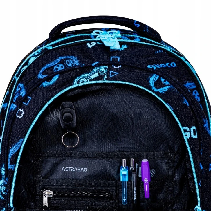 Astrabag Mokyklinė kuprinė trijų skyrių 27L Astra BAG AB300 GO PLAYING