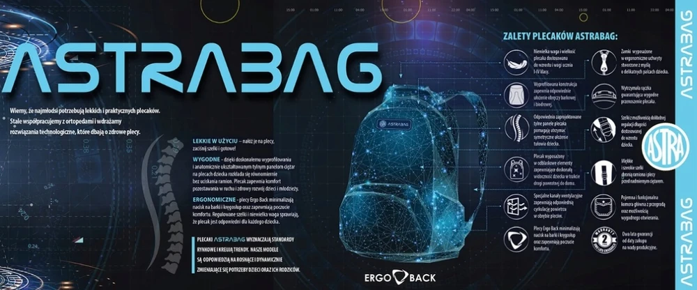 Astrabag Vaikiškas kuprinės rinkinys su šuneliu mergaitei