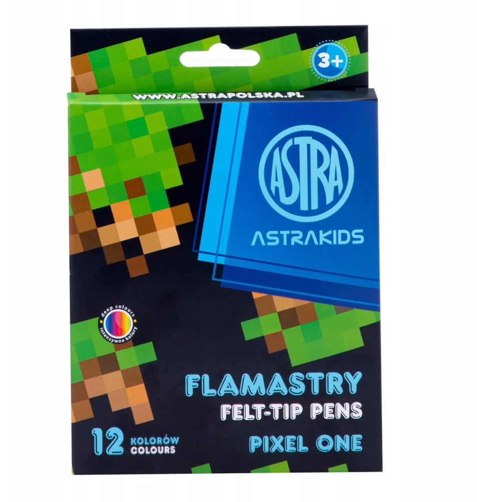 ASTRAKIDS Pixel One apvalūs žymekliai - 12 spalvų