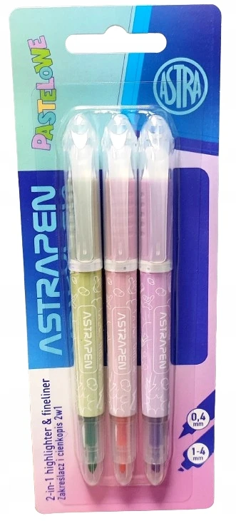 Astrapen 2w1 pastelinis žymeklis ir rašiklis, 3 vnt.