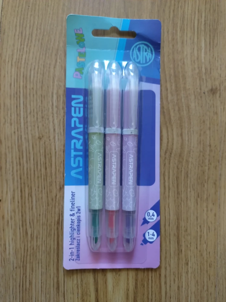 Astrapen 2w1 pastelinis žymeklis ir rašiklis, 3 vnt.