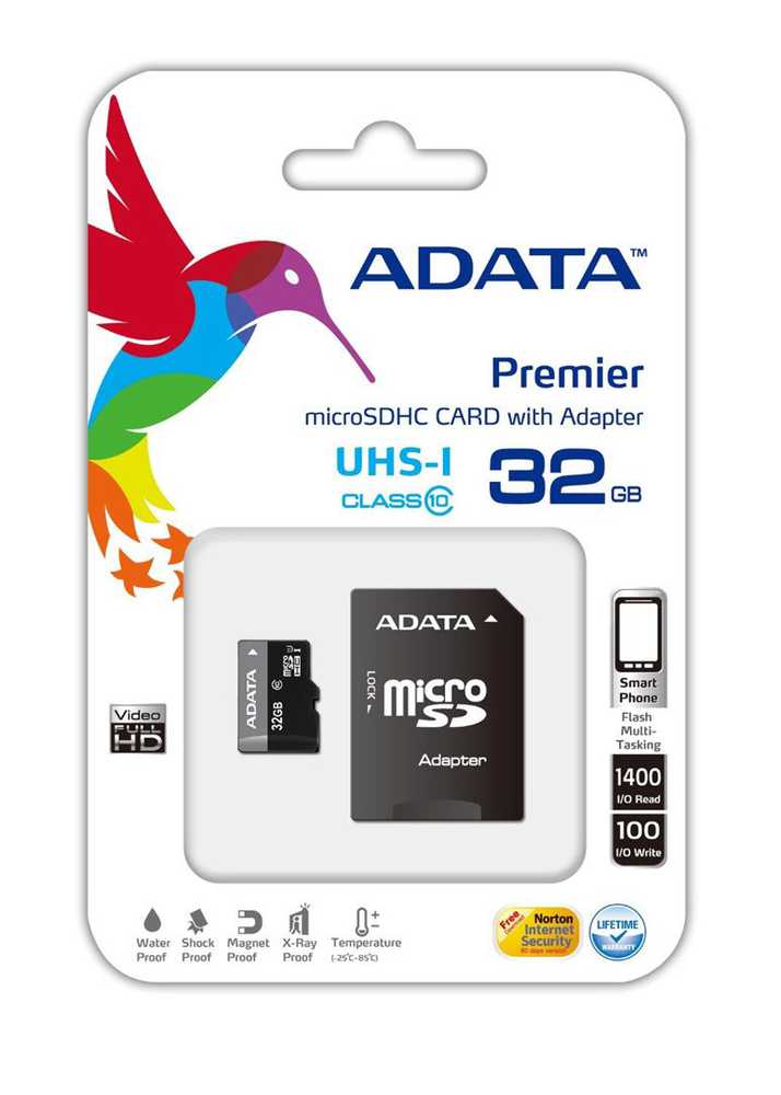 Atminties kortelė ADATA | Premier UHS-I | 32 GB | SDHC | Flash atminties klasė 10 | SD adapter