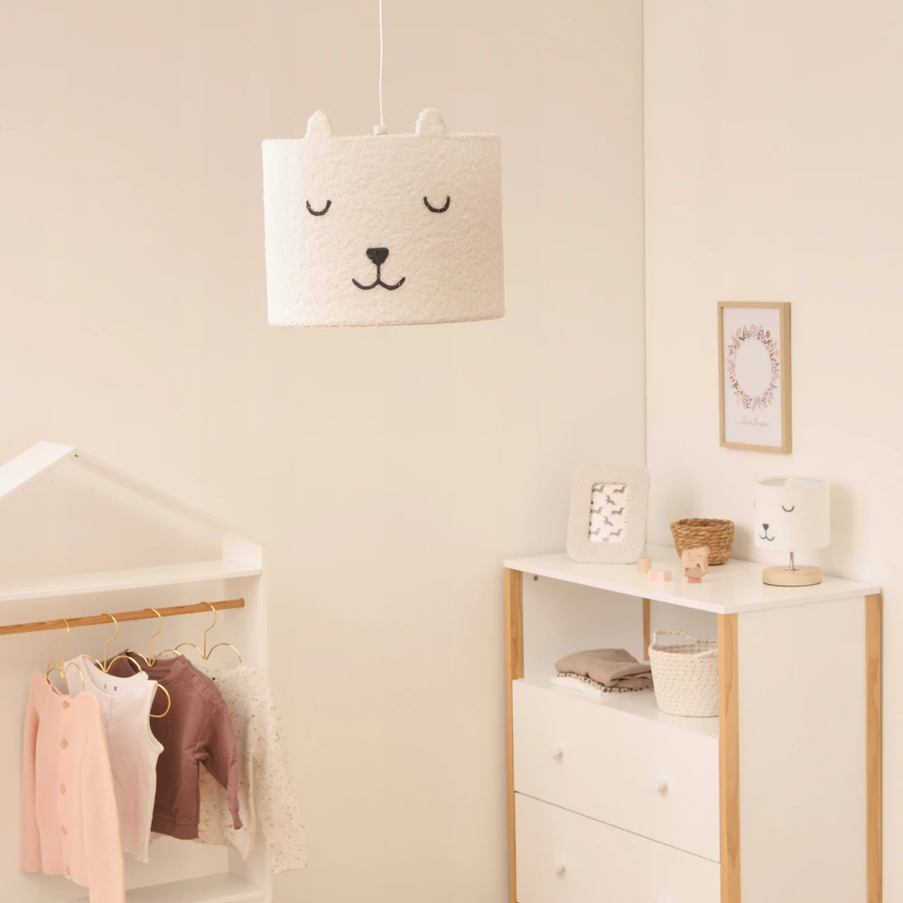 Atmosphera LAMPA SUFITOWA DO POKOJU DZIECIĘCEGO MIŚ Z USZKAMI Ø 28CM TWORZYWO SZTUCZNE