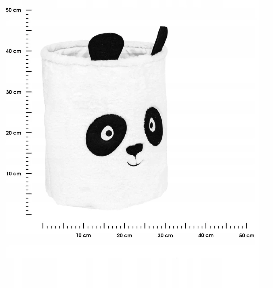 Atmosphera Pudełko na zabawki 40 cm balta Panda organizer do pokoju dziecięcego