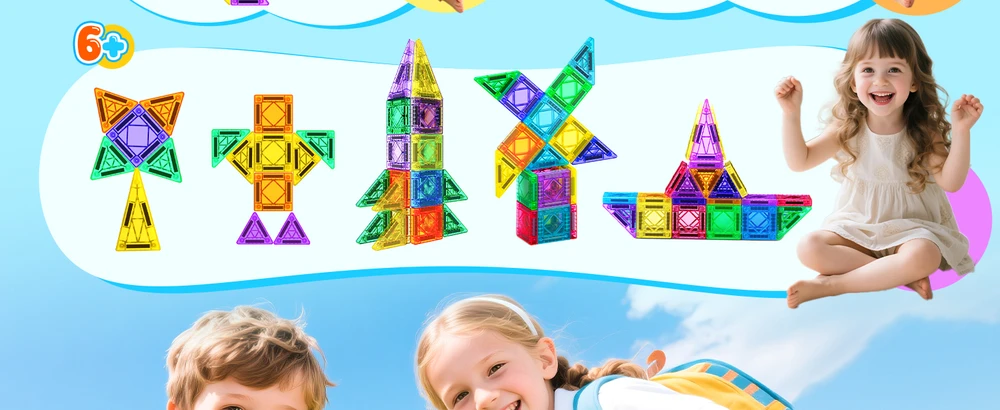 Atopdream 43 dalių miniatiūriniai magnetiniai blokeliai – kelioninis rinkinys