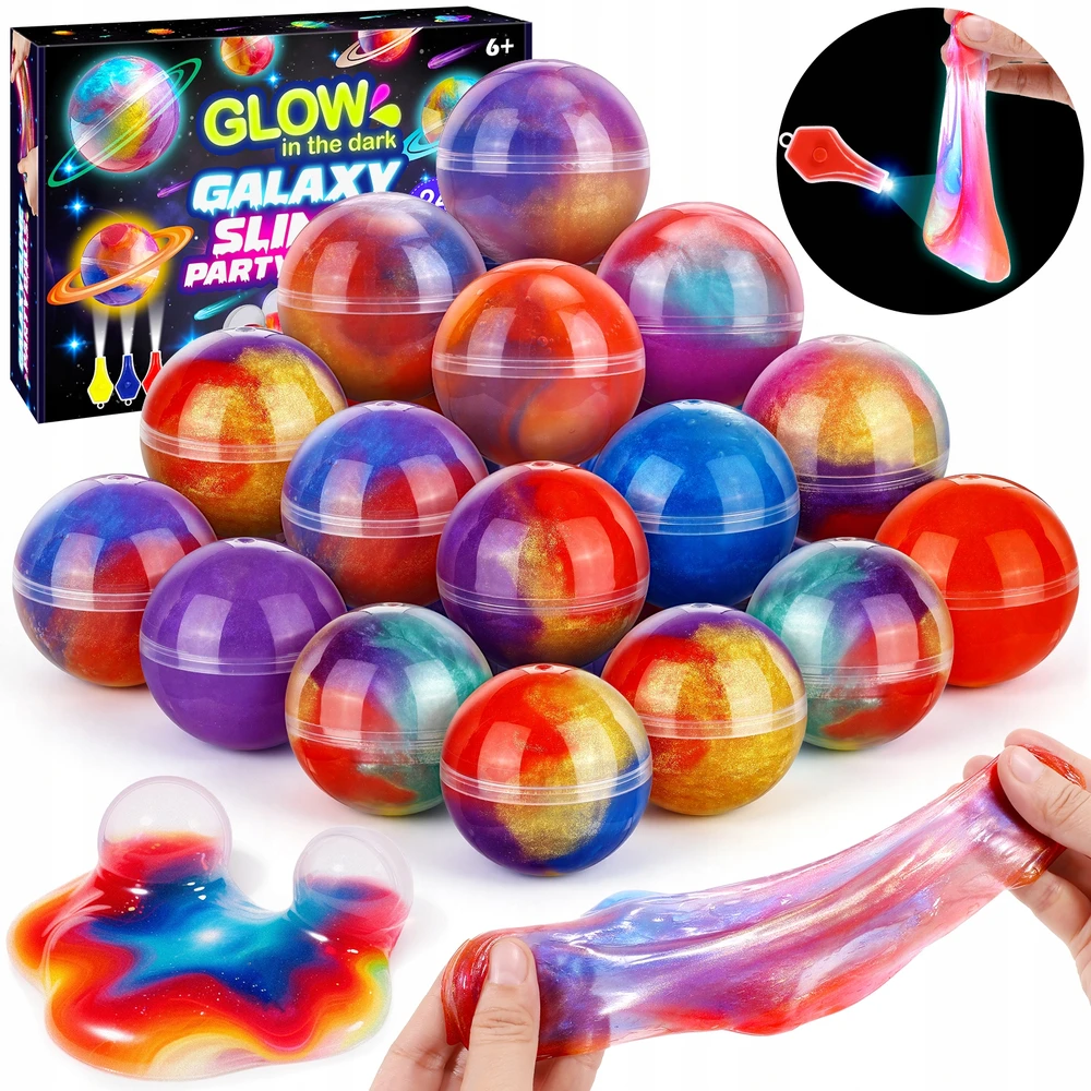 Atopdream Cosmic Slime Balls rinkinys, vakarėlio dovana vaikams, 24 vnt
