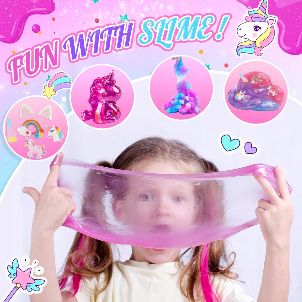 ATOPDREAM Slime du'jiao rinkinys skaidrių demonstravimui, kūrybingoms dovanoms kurti