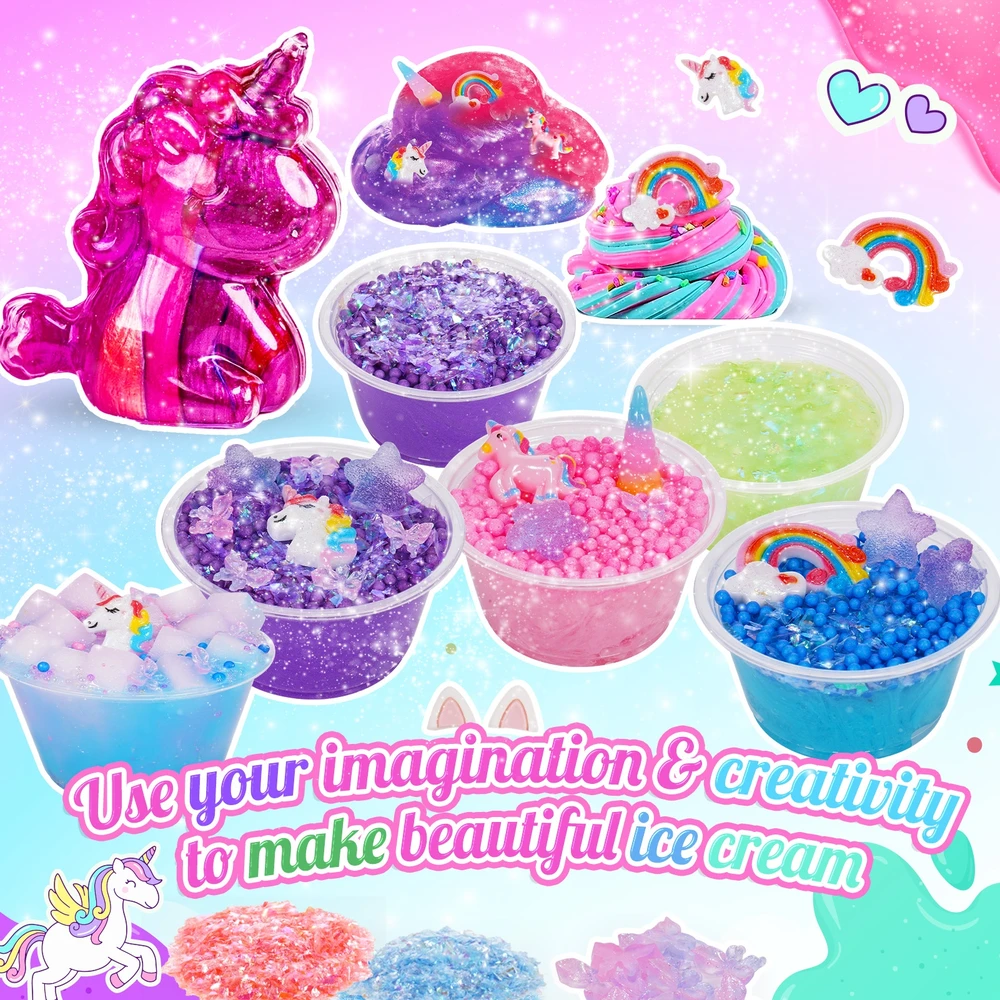 ATOPDREAM Slime du'jiao rinkinys skaidrių demonstravimui, kūrybingoms dovanoms kurti