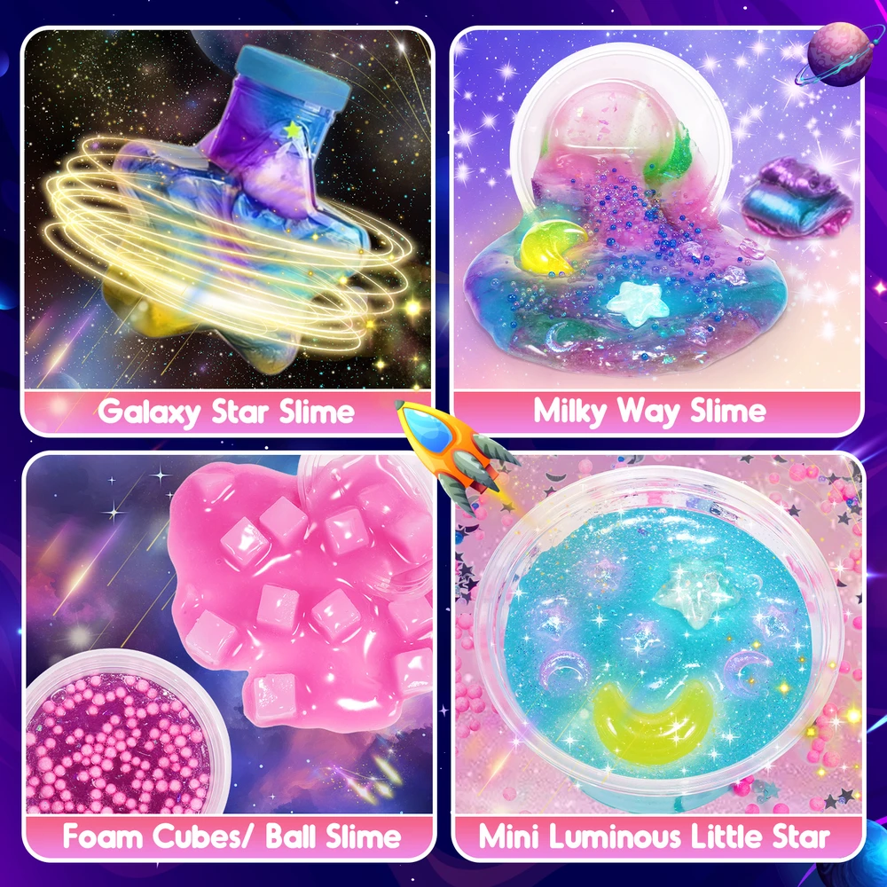 ATOPDREAM „Slime Galaxy Magic System“ pasidaryk pats, kaliosios jutimo medžiagos, šaunūs žaislai
