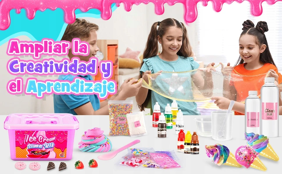 ATOPDREAM Slime ledai, kaliosios jutiminės medžiagos, šaunūs žaislai vaikams