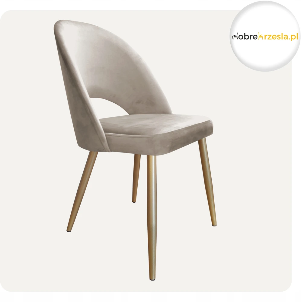 Atos Minkšta kėdė svetainei valgomajam Elegant Polo Golden Leg MG09 1 vnt
