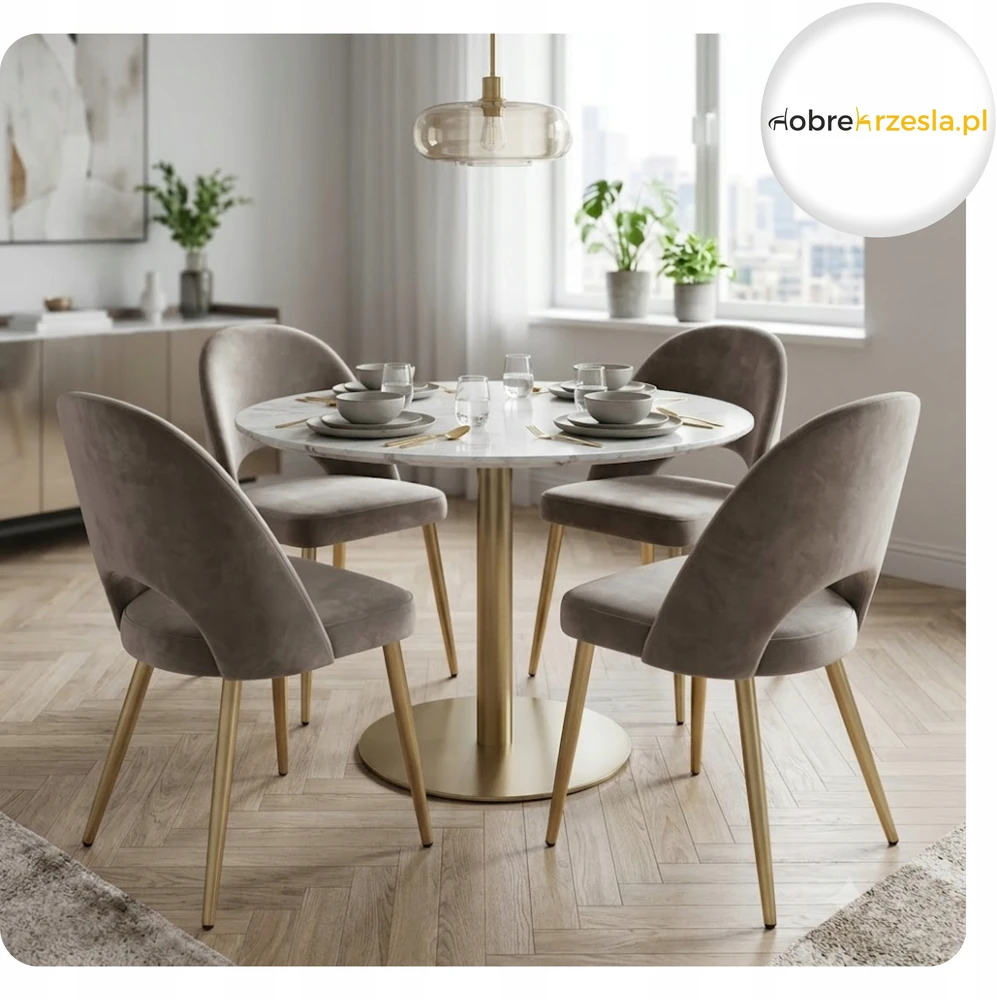 Atos Minkšta kėdė svetainei valgomajam Elegant Polo Golden Leg MG09 1 vnt