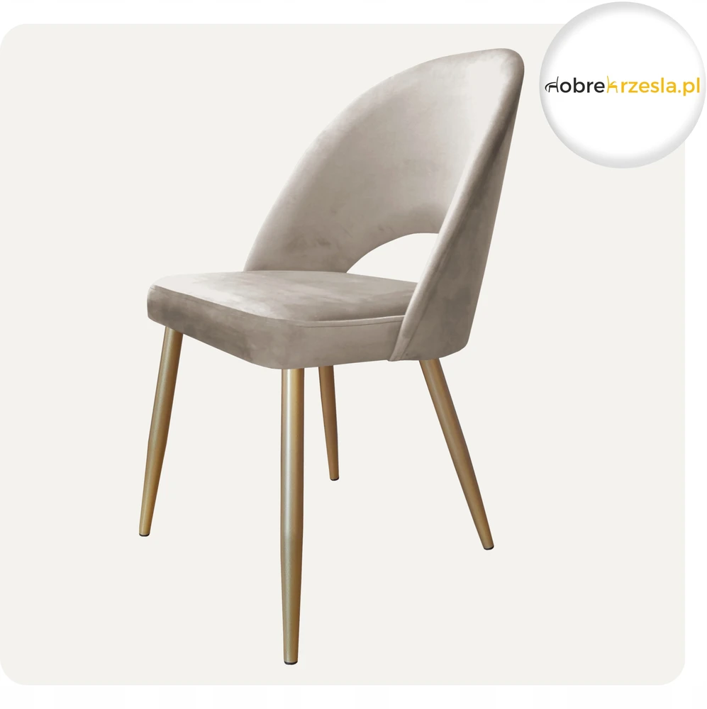 Atos Minkšta kėdė svetainei valgomajam Elegant Polo Golden Leg MG09 1 vnt