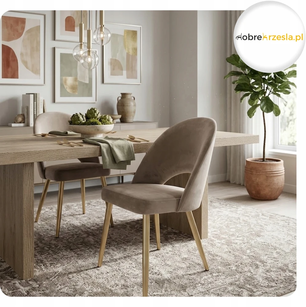 Atos Minkšta kėdė svetainei valgomajam Elegant Polo Golden Leg MG09 1 vnt