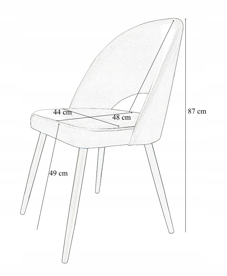 Atos Polo kėdė, juoda koja MG09