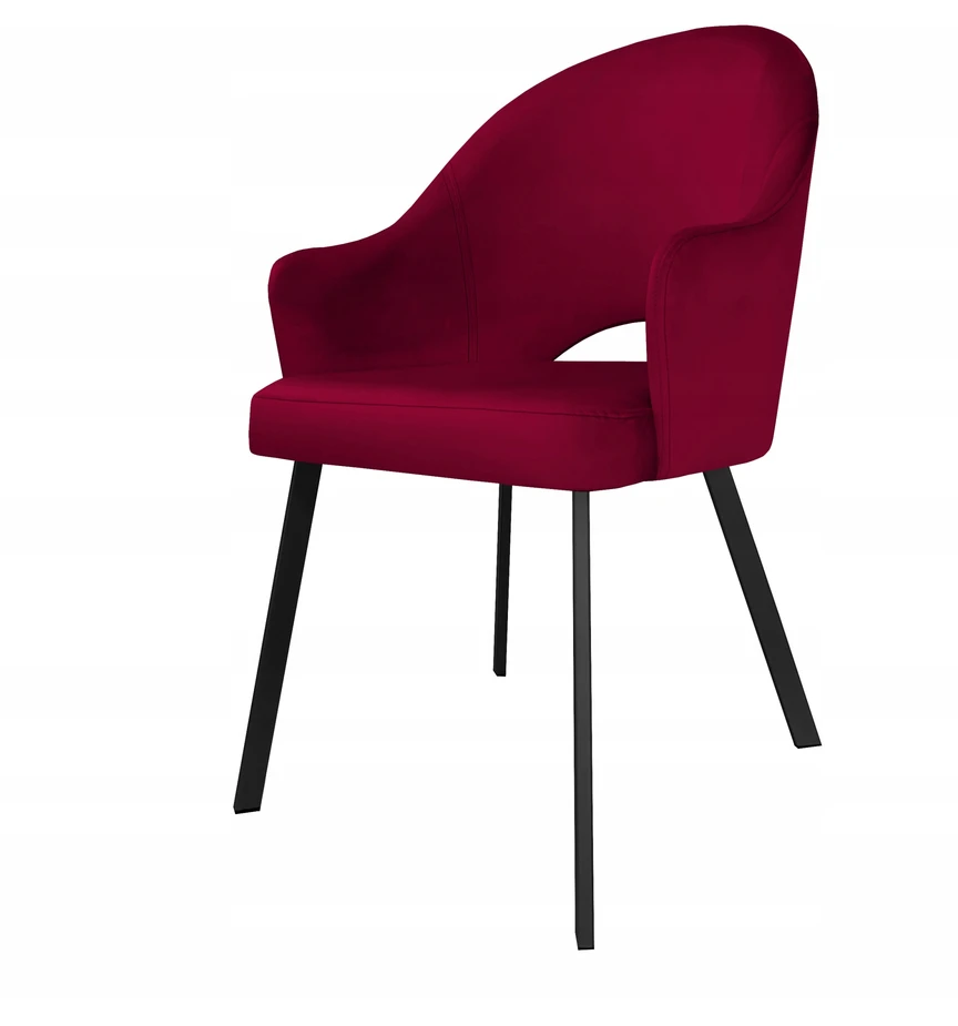 Atos Velvetinė kėdė juoda koja PROFIL MG31