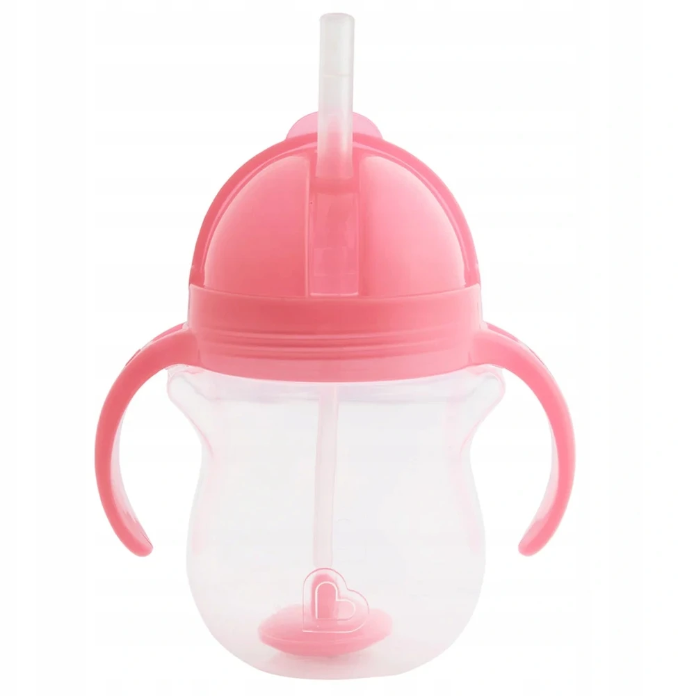 Atsarginis Munchkin šiaudelis puodeliui, rožinis, su svoriu, 207 ml