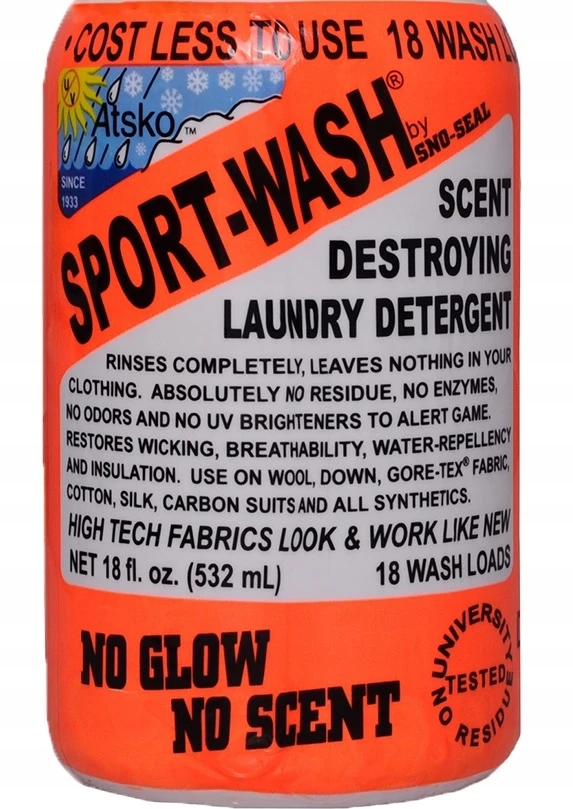 ATSKO plovimo skystis, 532 ml SPORT drabužių