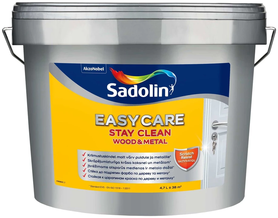Atsparūs įbrėžimams emaliniai dažai SADOLIN EASYCARE WOOD&METAL