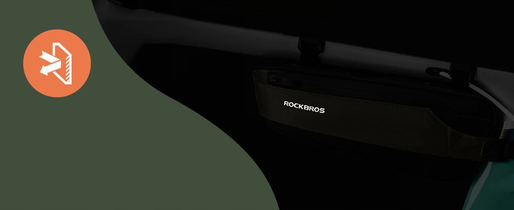 Atspindinti dviračio rėmo tašė Rockbros, 1.4l, vandeniui atspari