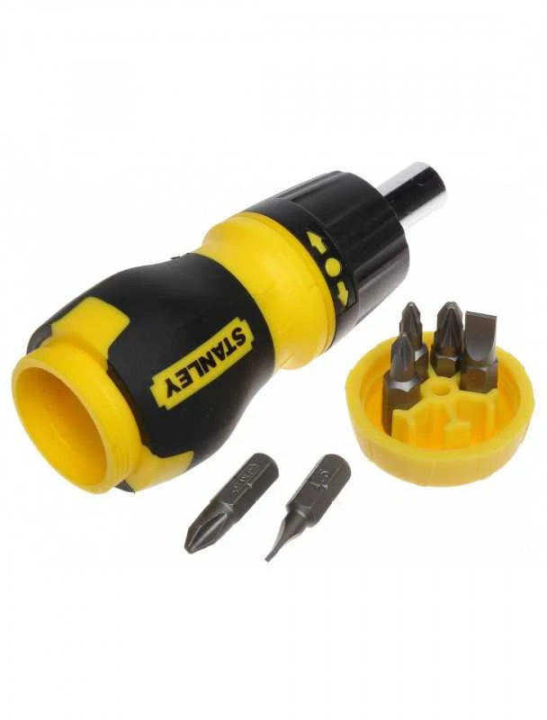 STANLEY WKRĘTAK MULTIBIT Z/G KRÓTKI + 7KOŃCÓWEK