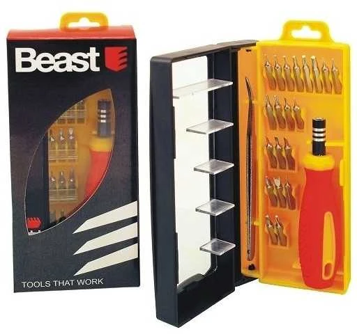 Atsuktuvas su antgaliais BEAST Mini 20 dalių