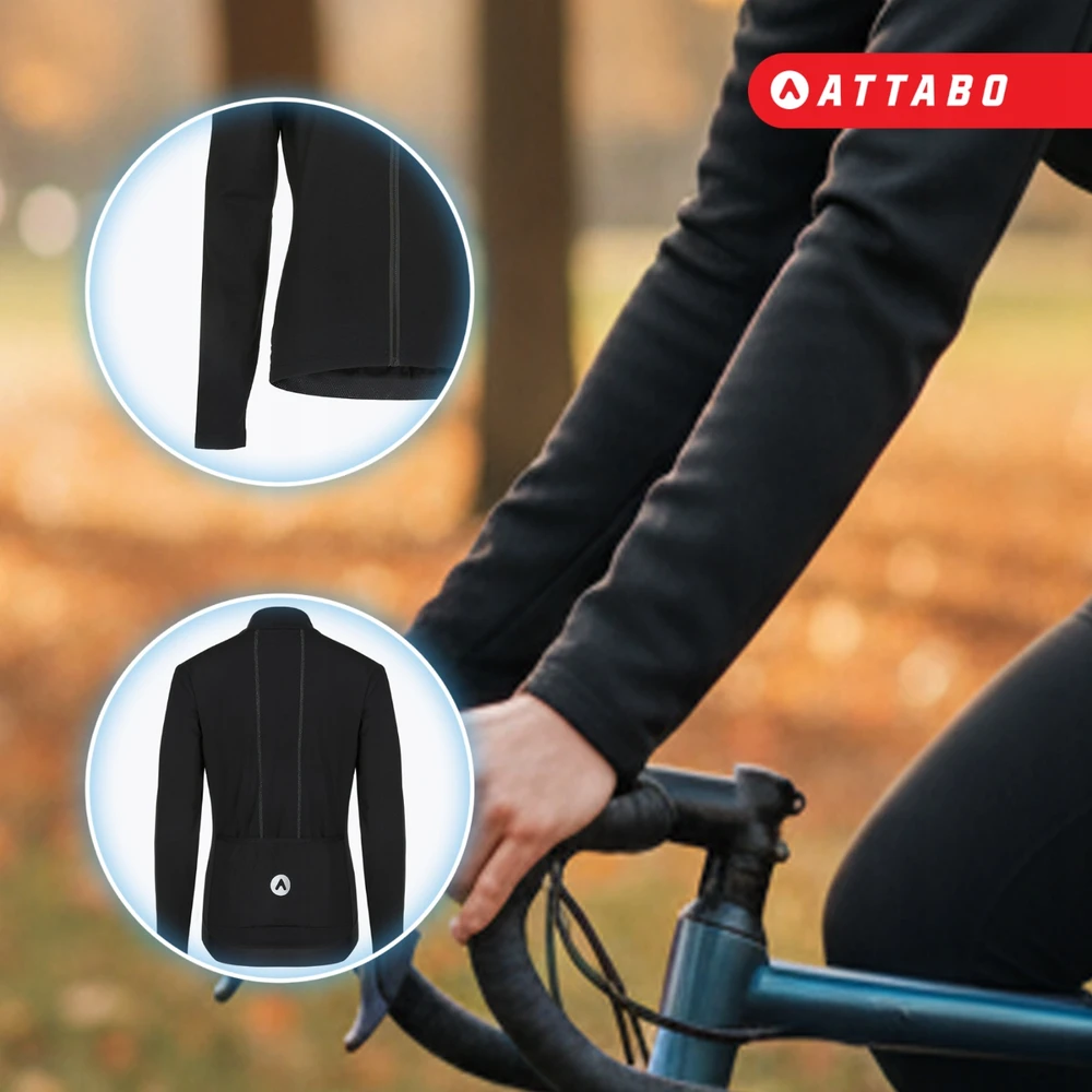 ATTABO FLEERO REF moteriškas dviratininkų megztinis, izoliuotas, juodas, XL