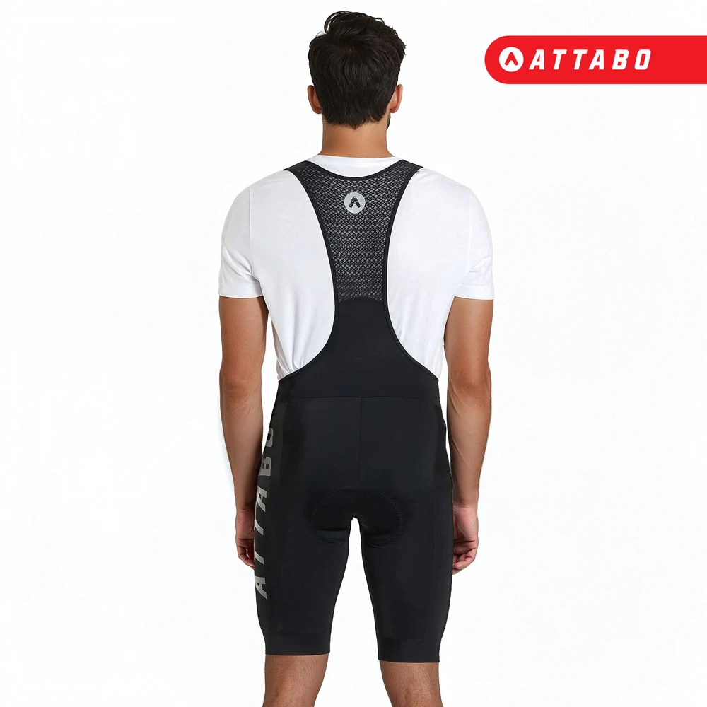 ATTABO Kirun Bib Shorts vyriški šortai dviratininkams juodi L FOAM INSERT