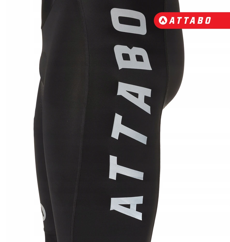 ATTABO Kirun Bib Shorts vyriški šortai dviratininkams juodi L FOAM INSERT