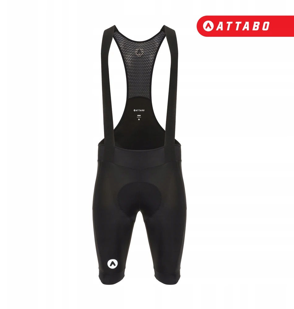 ATTABO Kirun Bib Shorts vyriški šortai dviratininkams juodi L FOAM INSERT